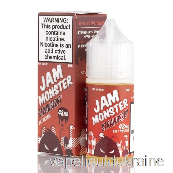 Vape Liquid Ukraine Strawberry - Jam Monster Salts - 30mL 48mg